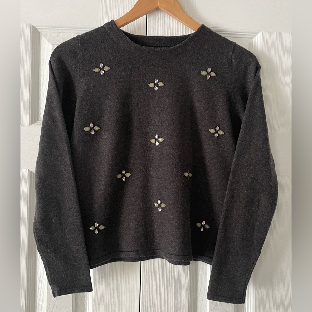 Zara Beaded Sweater Size M